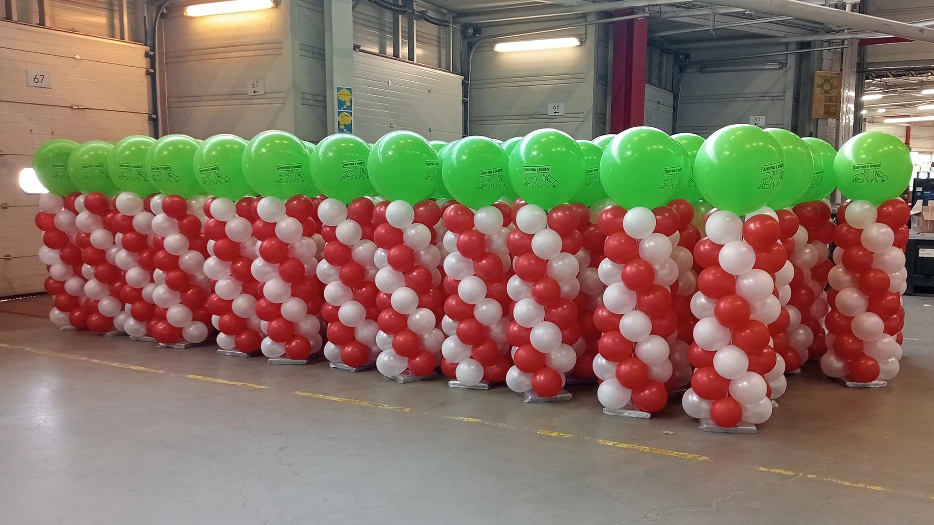 Ballonnen pilaren met eigen opdruk Ballonnen pilaren met eigen opdruk