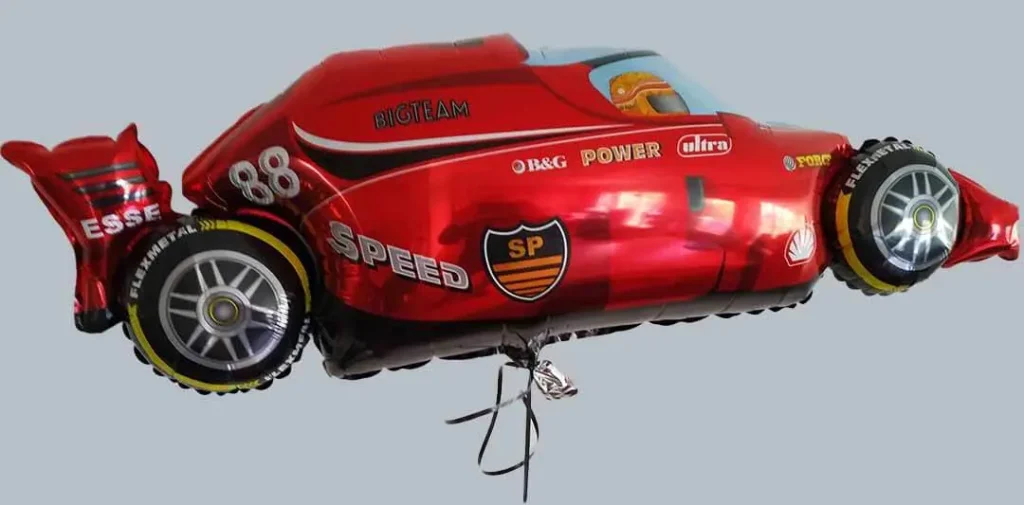 Race wagen kinder ballon boeketten