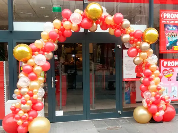 ballonnen boog organisch rood goud ballonnen boog organisch rood goud